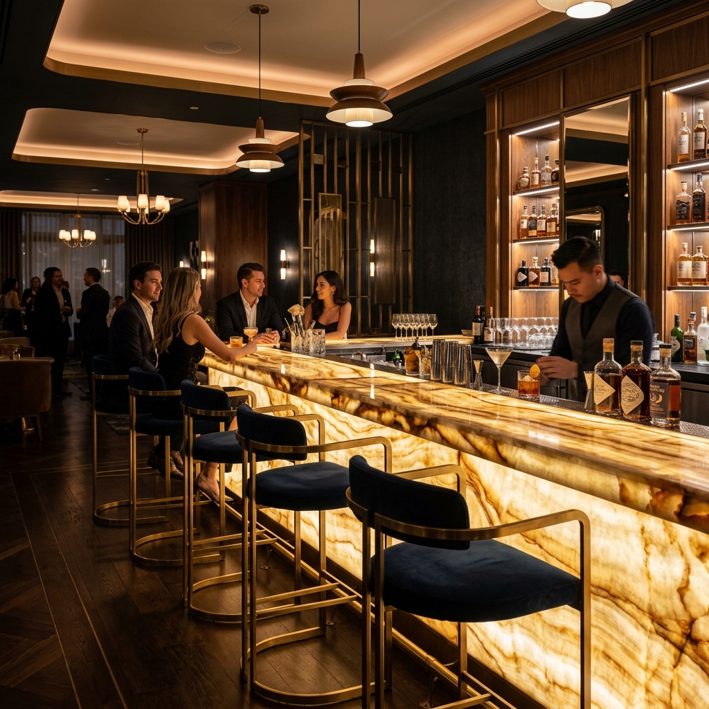 Premium Onyx Backlit Bar