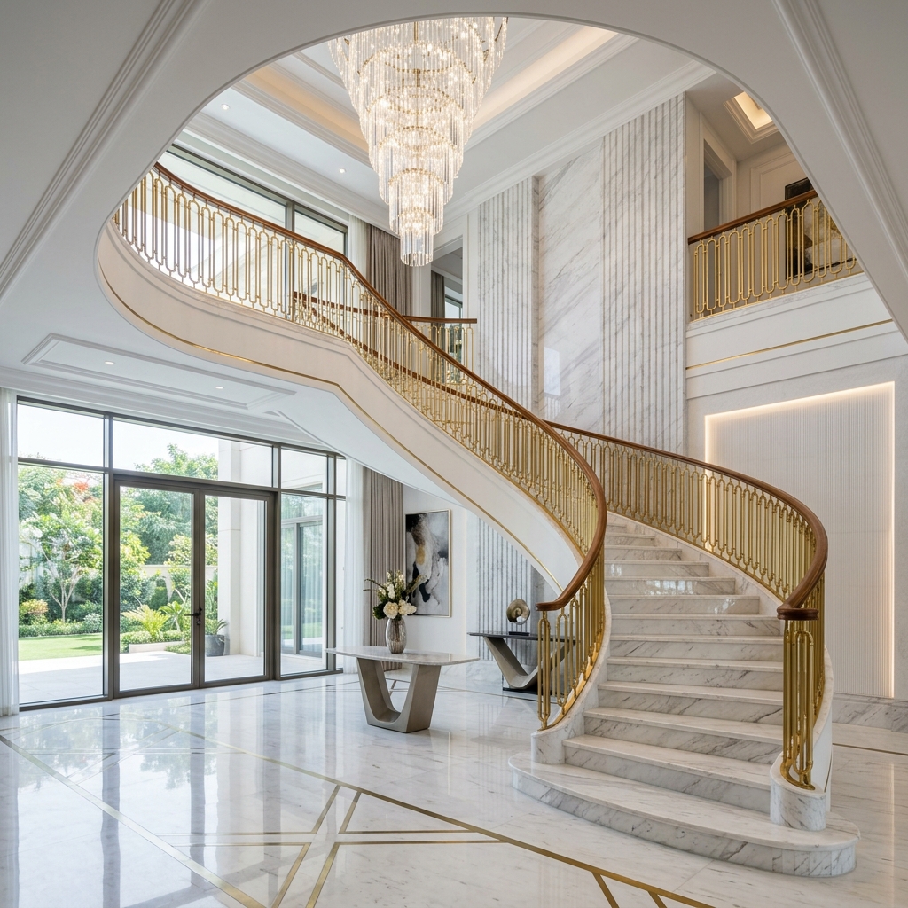 Grand Curved Staircase